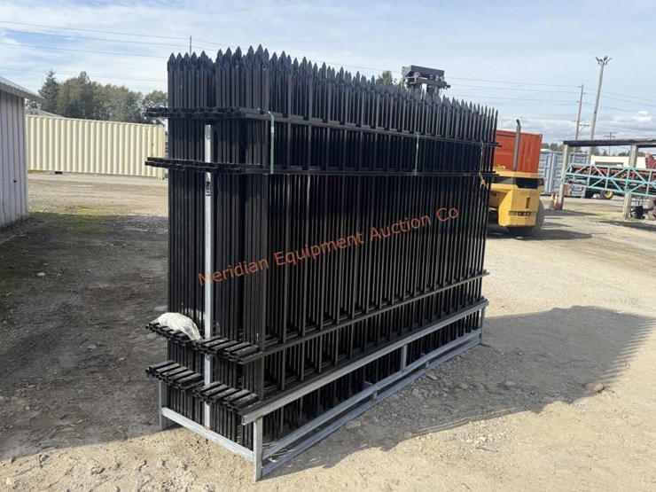 10'-x-7'-wrought-iron-style-steel-site-fence-image-4