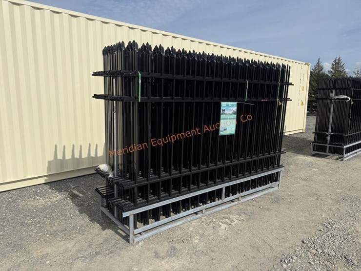 10'-x-7'-wrought-iron-style-steel-site-fence-image-3