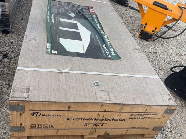 unused-kj-33’-x-25’-x-14’-double-garage-steel-barn-shed-image-4