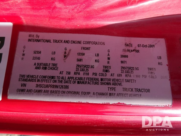 2009-ihc-prostar-premium-day-cab-truck-(pz13990,-unit-406)-image-98