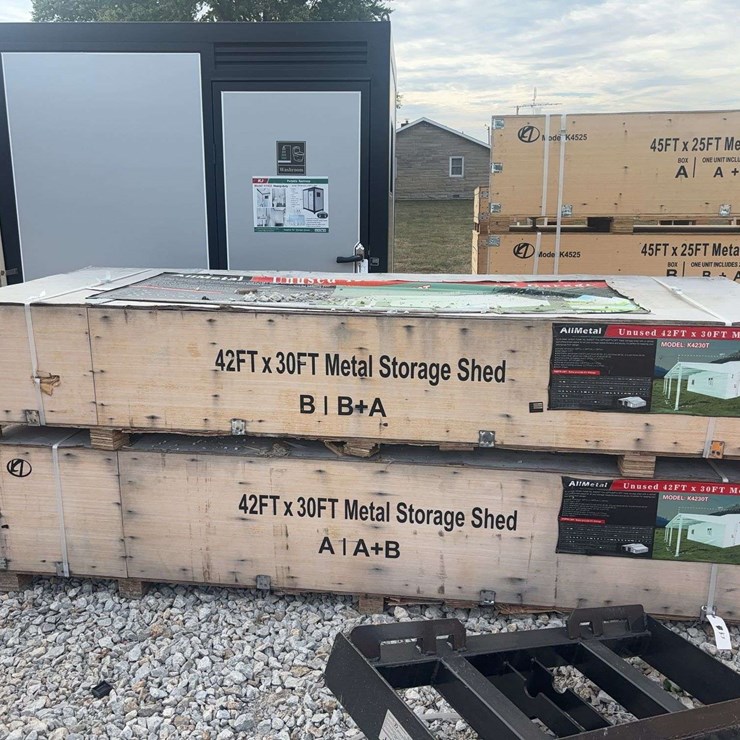 Unused AllMetal 42’ x 30’ x 13’ Metal Garage Kit