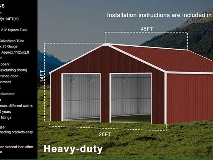 45ftx25ft-double-garage-steel-barn-shed-image-1