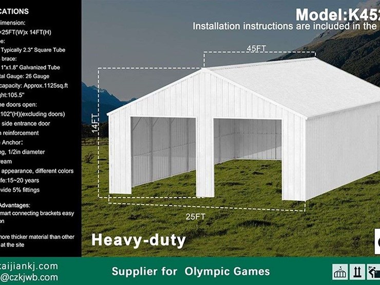 45ftx25ft-double-garage-steel-barn-shed-image-1