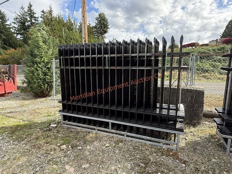 10'-x-7'-wrought-iron-style-steel-site-fence-image-1