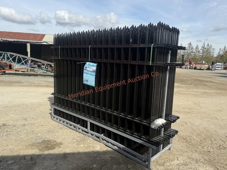 10'-x-7'-wrought-iron-style-steel-site-fence-image-2