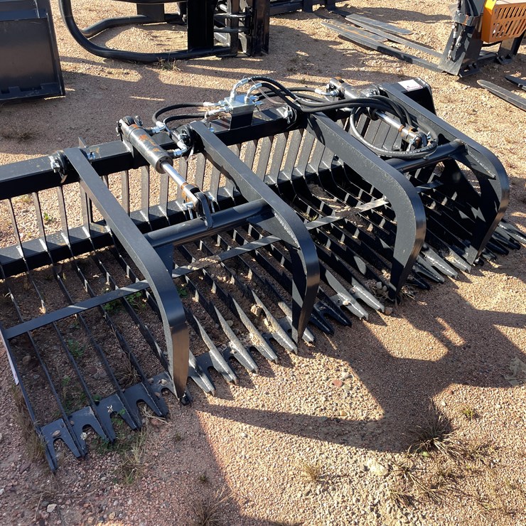 #4084 • 84" Skeletal Rock Grapple Bucket Attachment