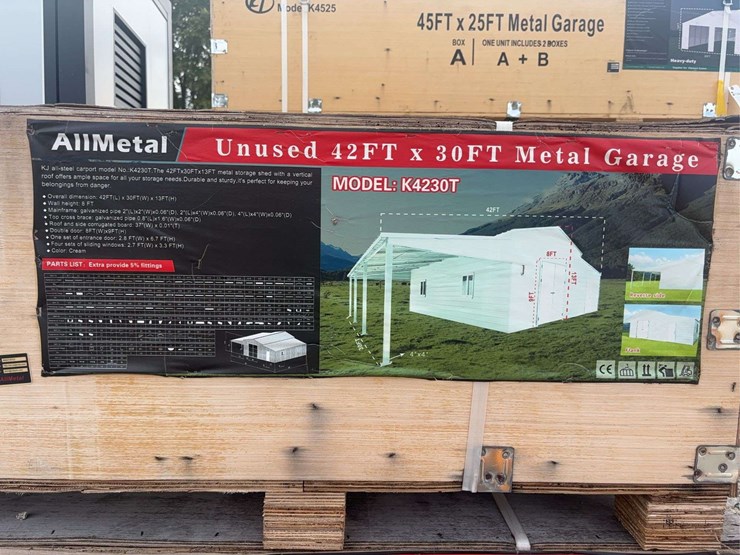 unused-allmetal-42’-x-30’-x-13’-metal-garage-kit-image-5