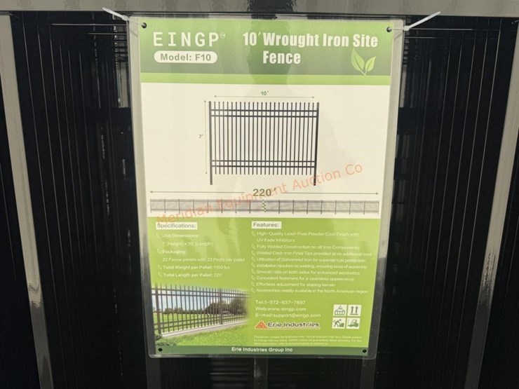 10'-x-7'-wrought-iron-style-steel-site-fence-image-8