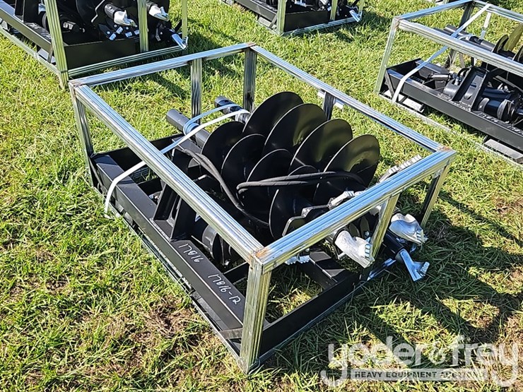 unused-jct-hydraulic-auger-drive-c/w-quick-attach-bits,-9",-12",-18",-special-alloy-bits-to-suit-skidsteer-image-4
