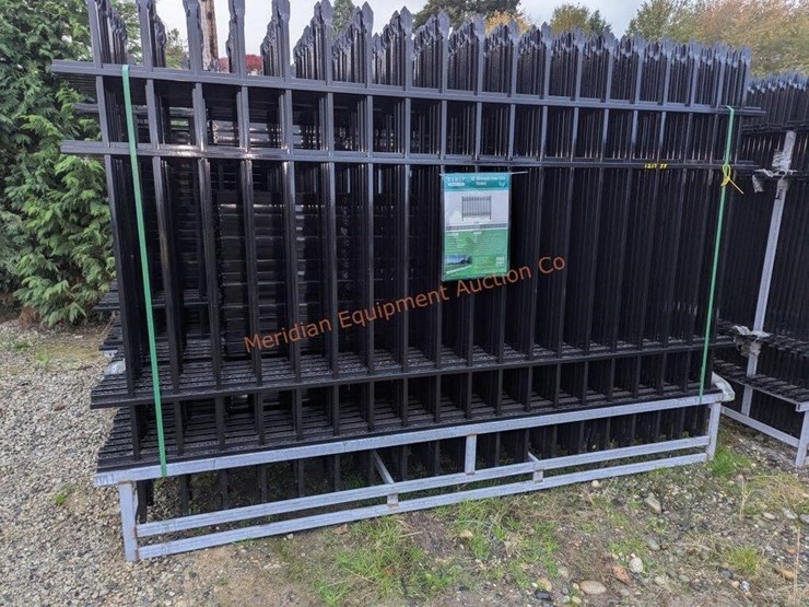 10'-x-7'-wrought-iron-style-steel-site-fence-image-2