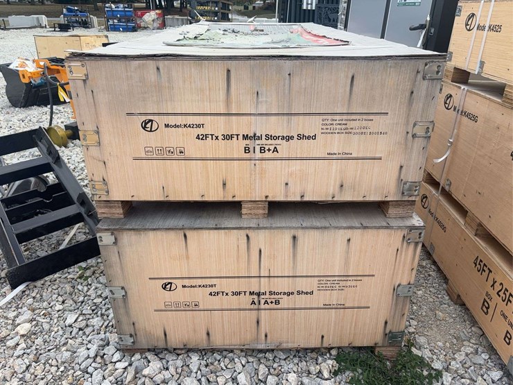 unused-allmetal-42’-x-30’-x-13’-metal-garage-kit-image-2