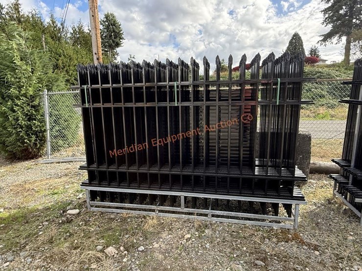 10'-x-7'-wrought-iron-style-steel-site-fence-image-2