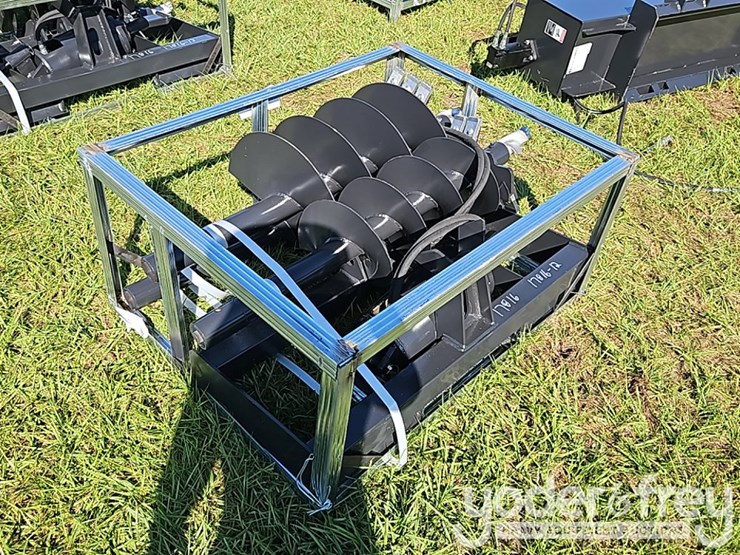 unused-jct-hydraulic-auger-drive-c/w-quick-attach-bits,-9",-12",-18",-special-alloy-bits-to-suit-skidsteer-image-3