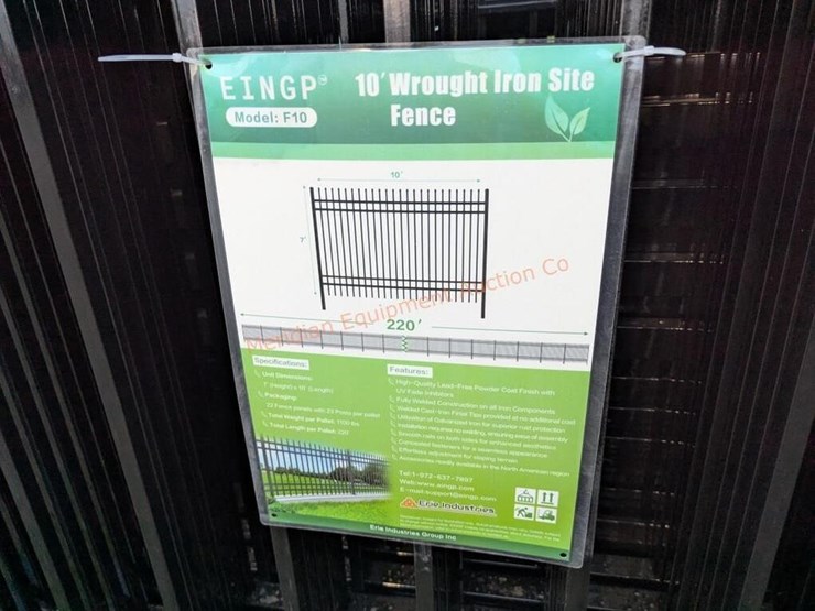 10'-x-7'-wrought-iron-style-steel-site-fence-image-2