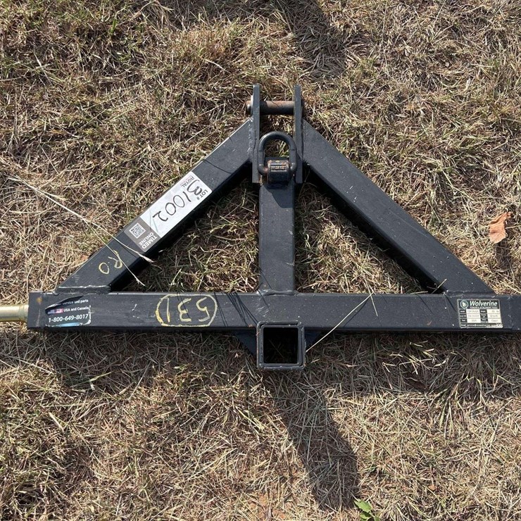 Wolverine TQH-26-02C Class 2 3-Point Hitch with 2in Receiver Trailer Mover Attachment