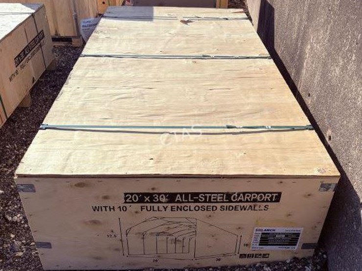 #21-•-20'-x-30'-all-steel-carport-w/-enclosed-side-walls-image-2