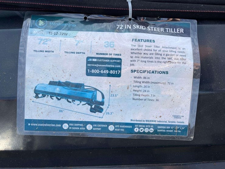2025-wolverine-tl-12-72w-72in-hydraulic-tiller-skid-steer-attachment-image-5