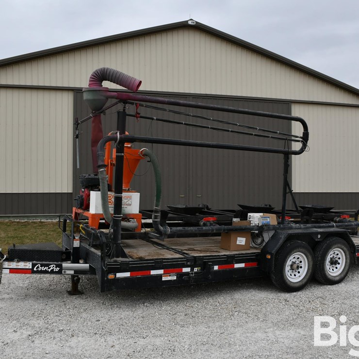 2011 Corn Pro 3 Box Seed Tender On T/A Tilt Deck Utility Trailer