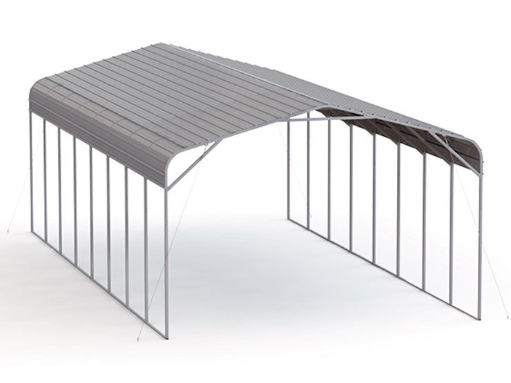 kj-heavy-duty-40'-x-20'-steel-carport-shed,-m/n-k4020,-unused-image-7