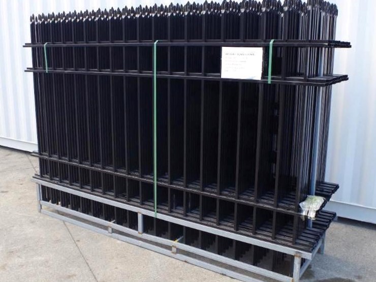 [22]-aboss-9.5'-x-6.25'-unleaded-powder-coated-wrought-iron-site-fence-panels-w/-(23)-posts-&-hard..-image-6