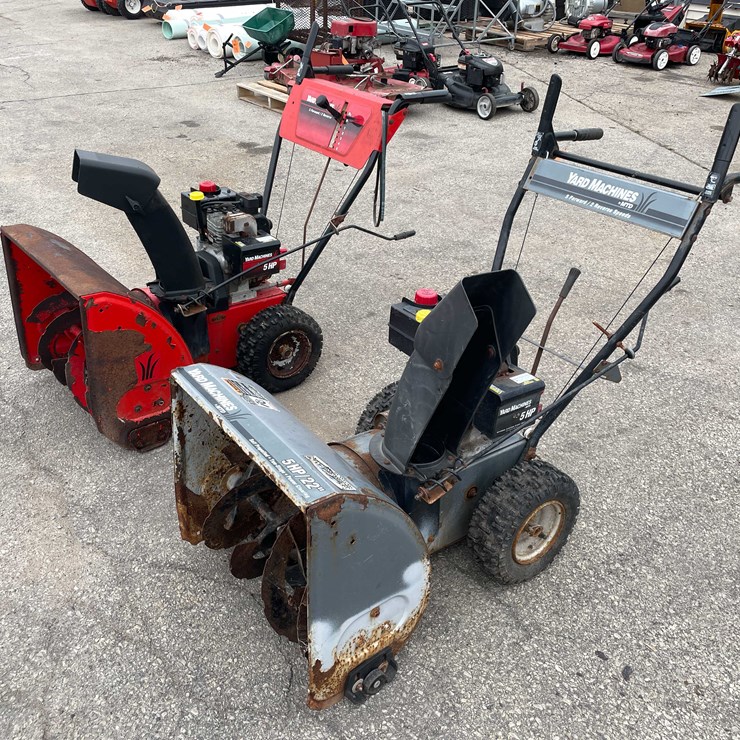 #14029 • (2) Yard Machines Snow Blowers (O4)