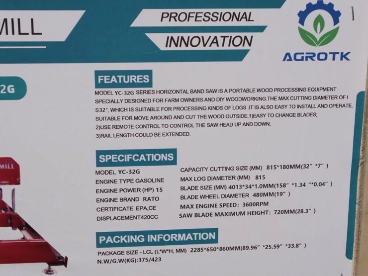 2025-agt-industrial-portable-sawmill,-m/n-yc-32g,-unused-image-4