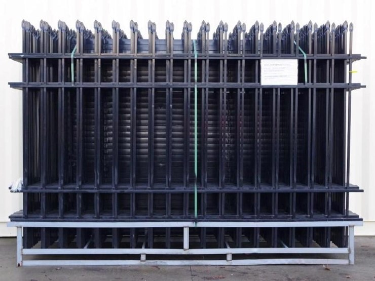 [30]-aboss-9.5'-x-6.25'-unleaded-powder-coated-wrought-iron-site-fence-panels-w/-(31)-posts-&-hard..-image-4