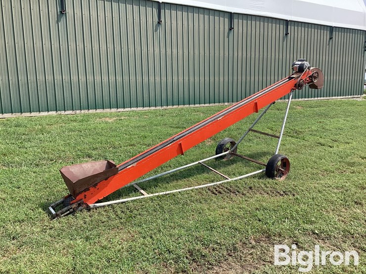 homemade-6"-x-15'-conveyor-w/electric-motor-image-1