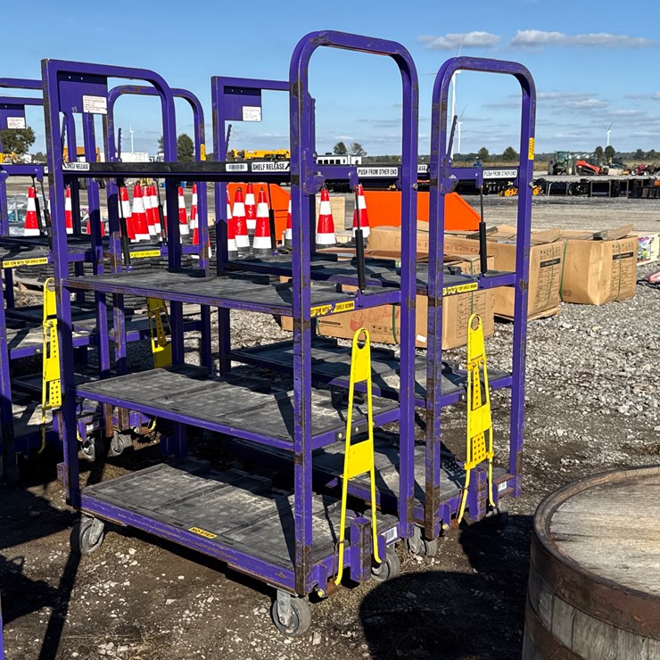 #28433 • Lot of (2) Industrial Warehouse Carts