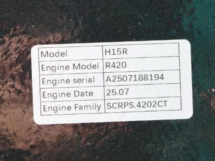 2025-cfg-industrial-h15r-mini-excavator-w/-pilot-system,-gasoline-engine,-unused-image-3