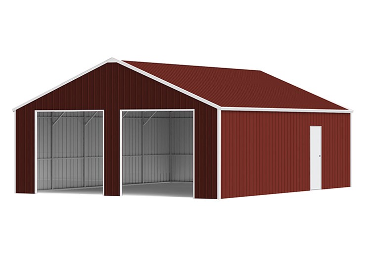 kj-heavy-duty-33'-x-25'-double-garage-steel-barn-shed,-m/n-k3325g,-unused-image-5