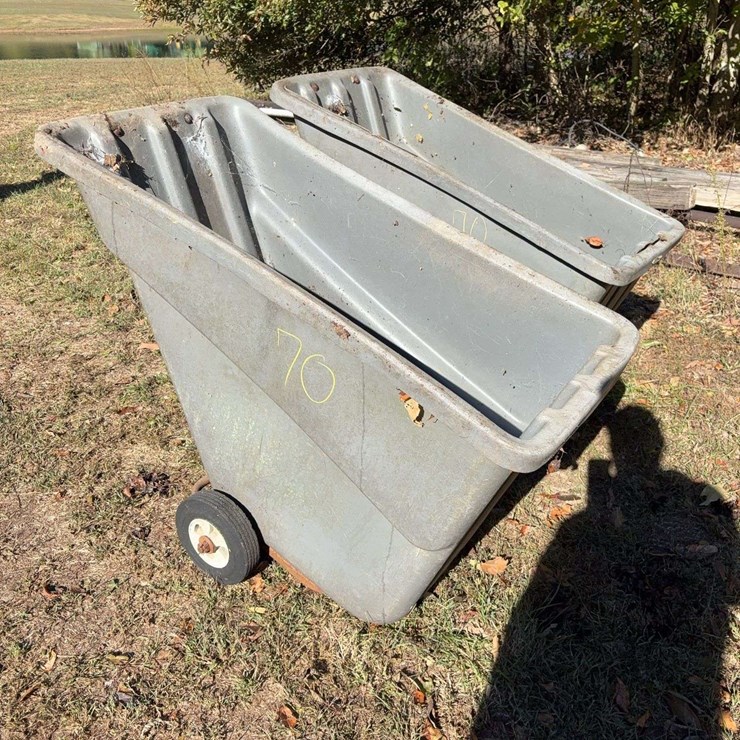 2 Plastic Carts, Rubbermaid brand