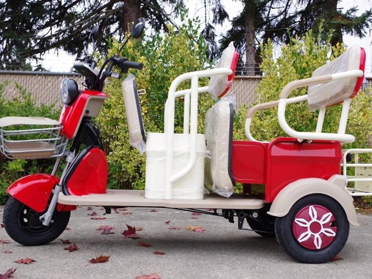 black-gold-electric-leisure-tricycle/mini-tourist-car/mini-golf-cart,-red,-unused,-assembled-image-4