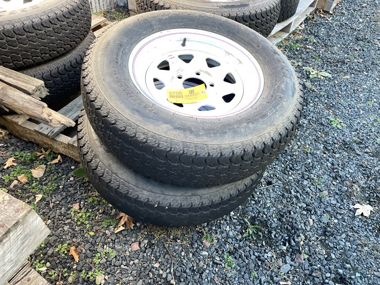 #5706-•-(2)-st205/75d15-tires-on-5-bolt-rims-image-2