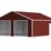 kj-heavy-duty-23'-x-22'-double-garage-metal-shed-w/-side-door-entrance,-m/n-k2223g,-unused-image-1