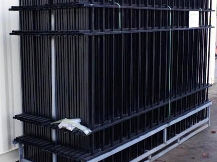 [30]-aboss-9.5'-x-6.25'-unleaded-powder-coated-wrought-iron-site-fence-panels-w/-(31)-posts-&-hard..-image-7