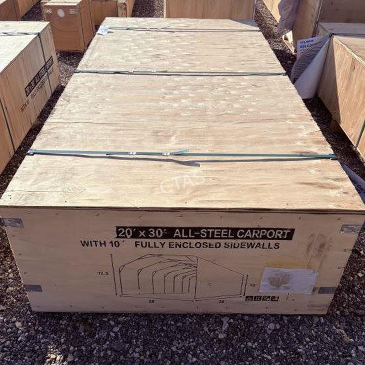 #22 • 20' x 30' All-Steel Carport w/ Enclosed Side Walls