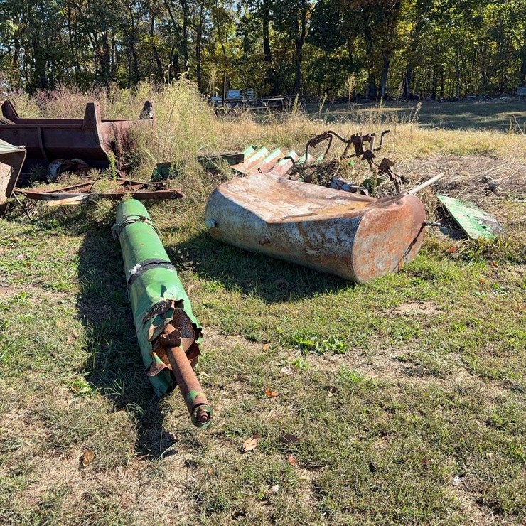Scrap items, flare bed, manure spreader, fuel tank, and misc