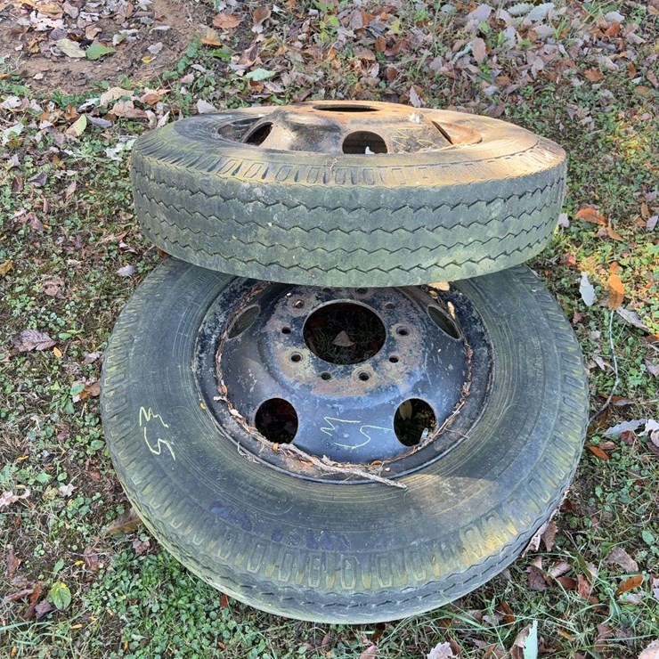 2 8.25-20 Truck tires and rims on 10 bolt