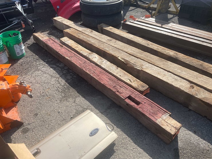 #14042-•-old-barn-beam-axe-cut-(o4)-image-3