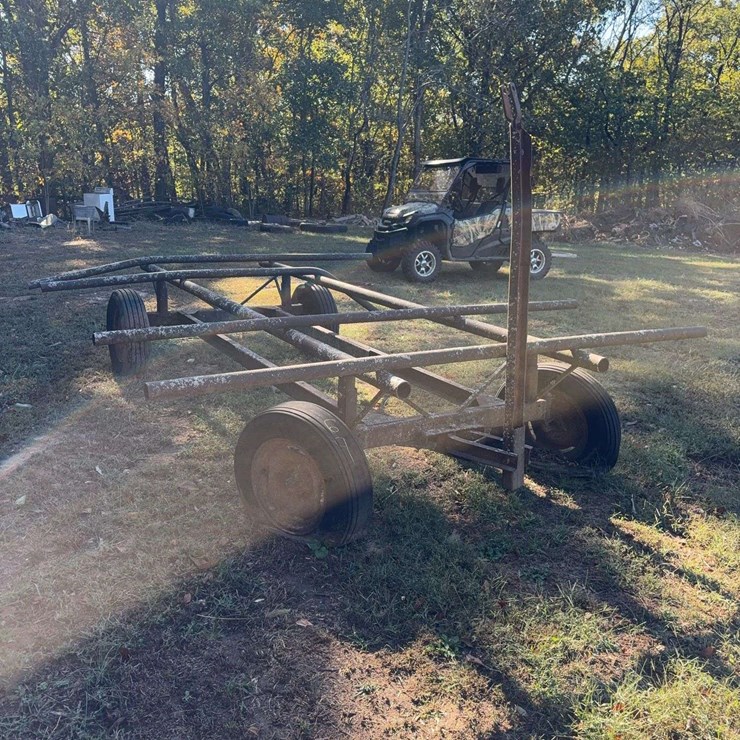 Homemade bale wagon, needs tlc.