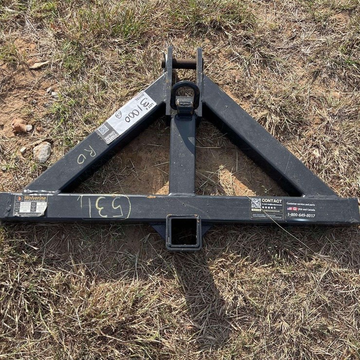 2025 Wolverine TQH-26-02C Class 2 3-Point Hitch with 2in Receiver Trailer Mover Attachment