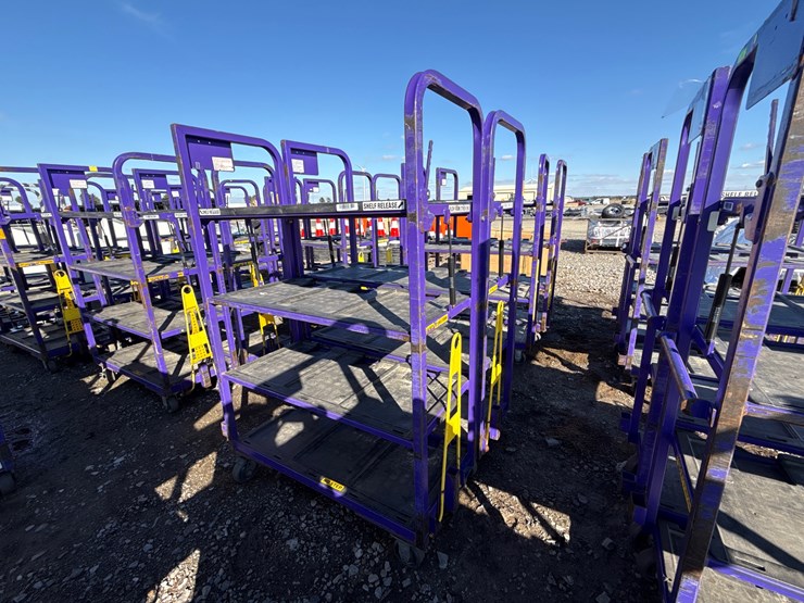 #28435-•-lot-of-(2)-industrial-warehouse-carts-image-1