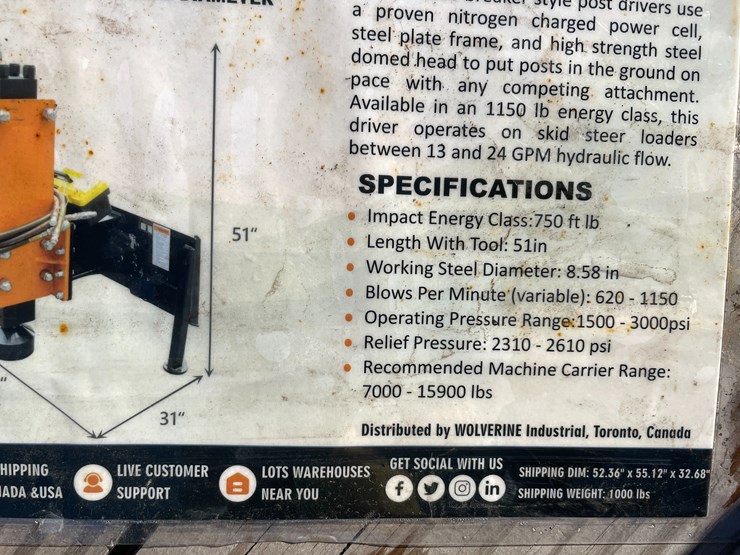 #5654-•-wolverine-unused-skid-steer-post-driver-image-17
