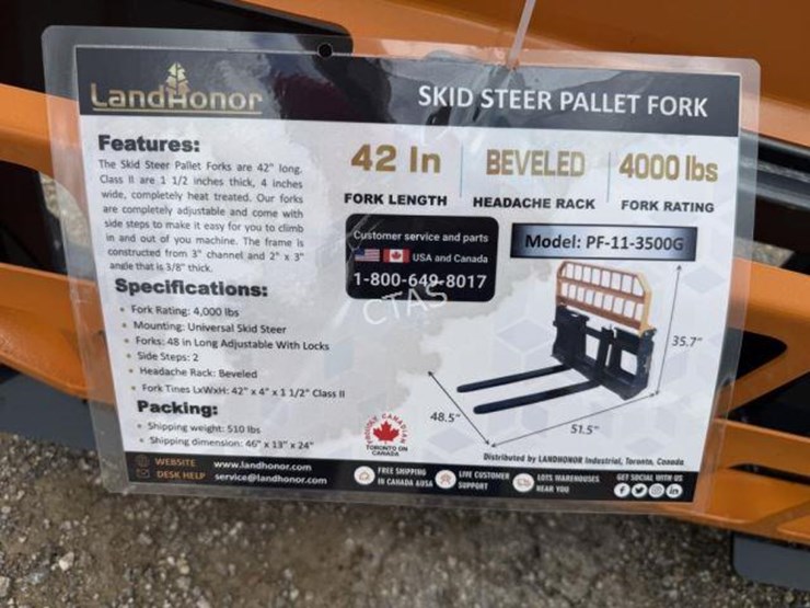 #115-•-land-honor-skid-steer-42"-pallet-forks-image-4