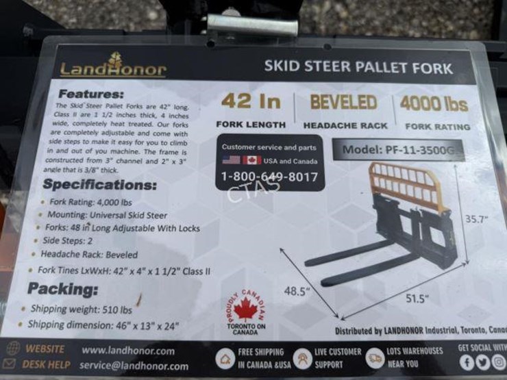 #119-•-land-honor-skid-steer-42"-pallet-forks-image-4