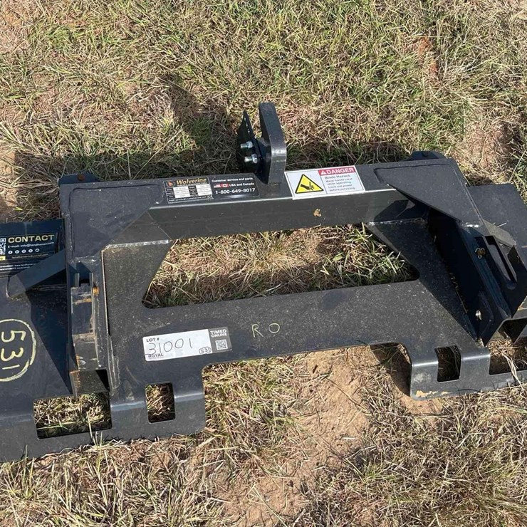 2025 Wolverine PT-16-01C 3 Point Quick Tach Skid Steer Attachment