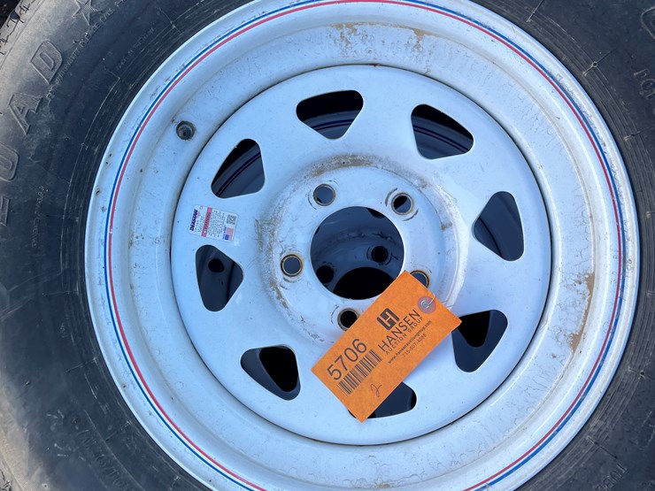 #5706-•-(2)-st205/75d15-tires-on-5-bolt-rims-image-4