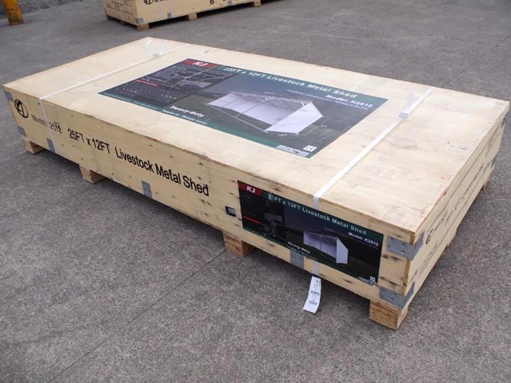 kj-heavy-duty-25'-x-12'-livestock-metal-shed,-m/n-k2512,-unused-image-6