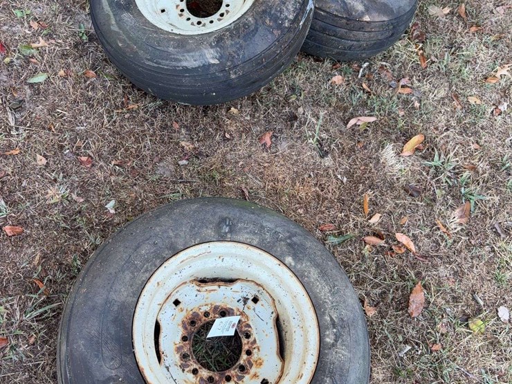 3-implement-tires-and-rims,-6-bolt,-tires-are-bad.-image-1